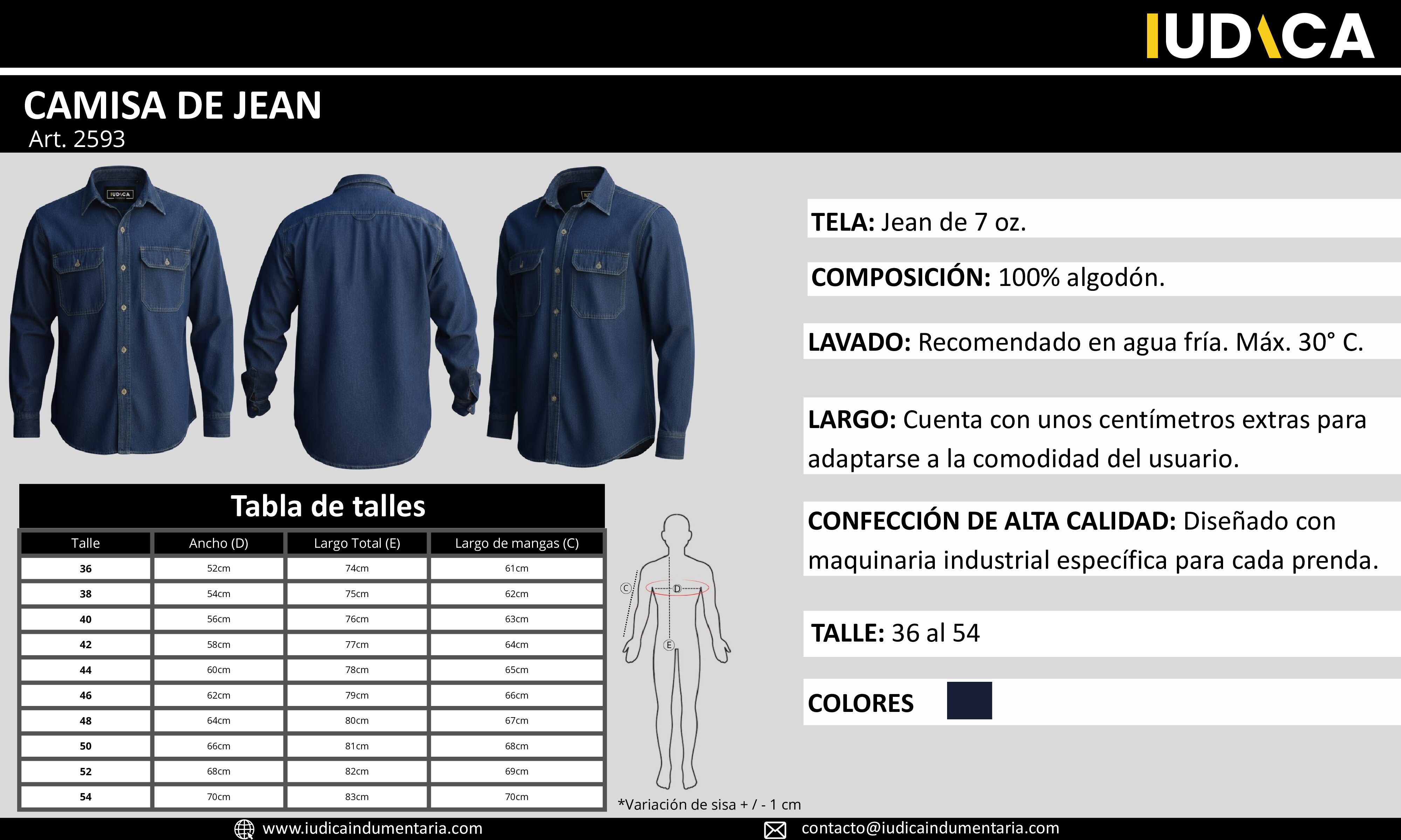 CAMISA DE JEAN (36 - 48) - Imagen 4