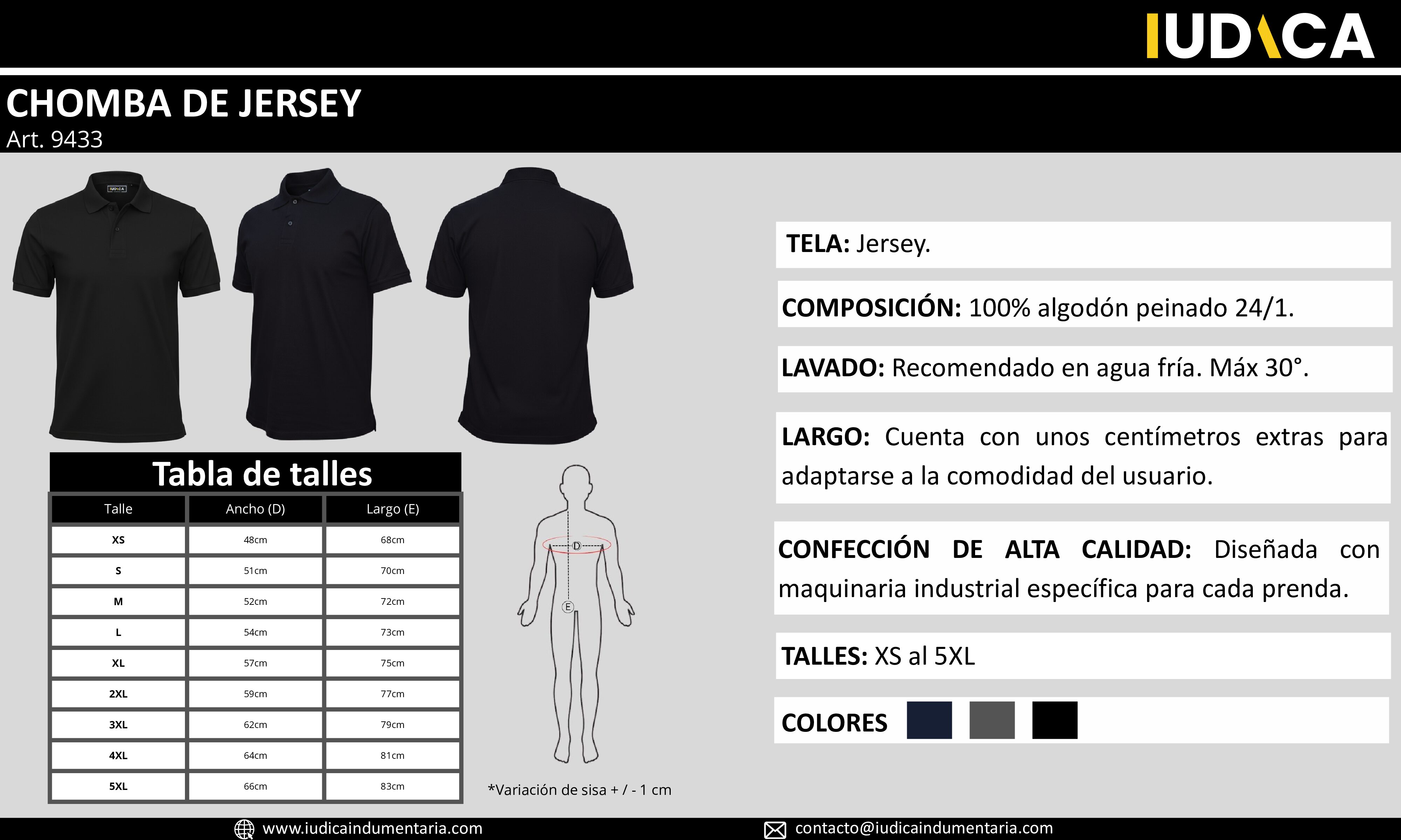 CHOMBA DE JERSEY 4XL-5XL - Imagen 6