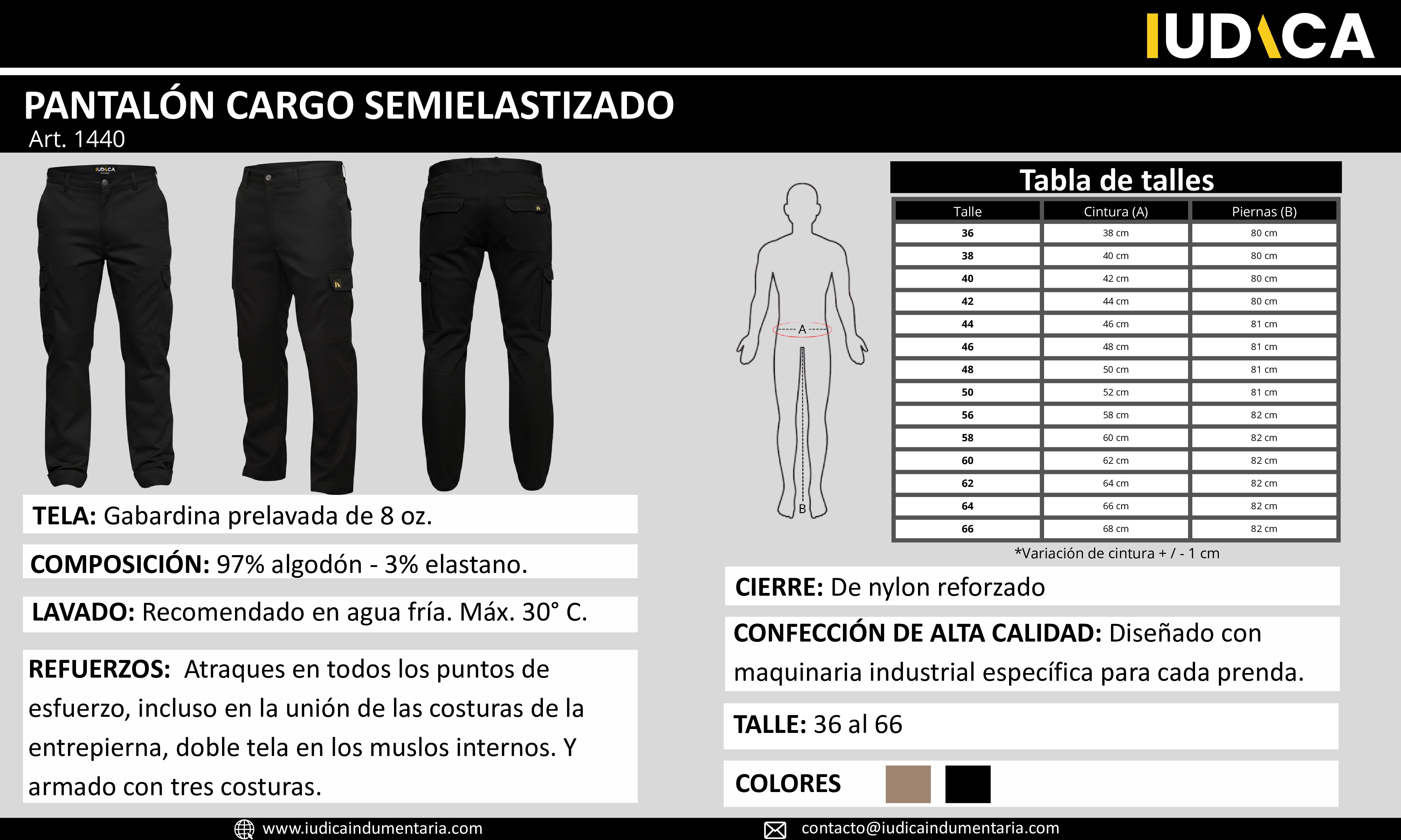 PANTALÓN CARGO SEMIELASTIZADO - Imagen 4